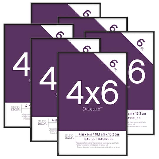 12 Packs: 6 ct. (72 total) Black 4&#x22; x 6&#x22; Frame, Basics by Studio D&#xE9;cor&#xAE;